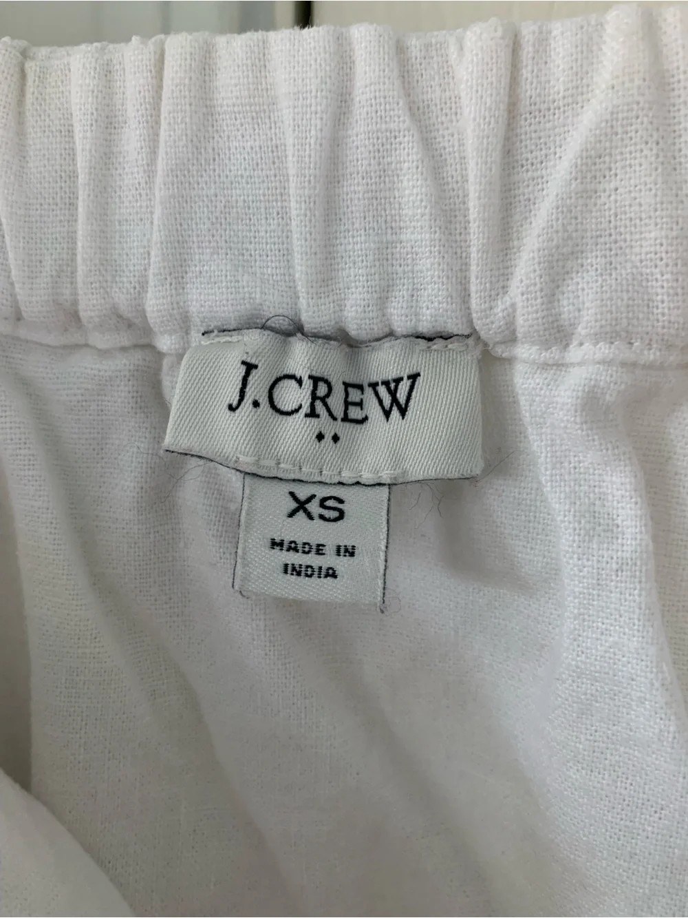 •J. Crew White Linen Button-Front Tank•